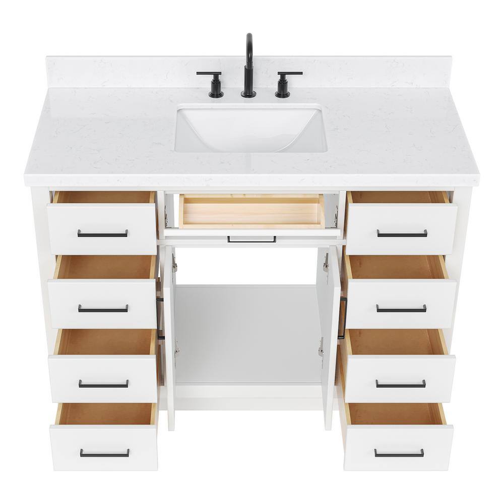 Hepburn 48" White Freestanding Single Basin Vanity Set