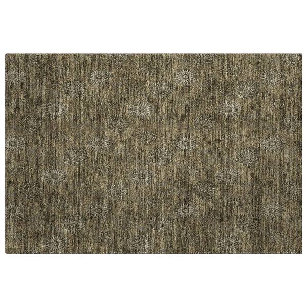 Dream Shag Premium Machine Washable Abstract ADS788 Brown 3 ft. x 4 ft. Area Rug