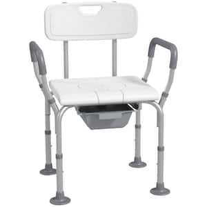 3-in-1 Shower Chair for Seniors and Disabled in White