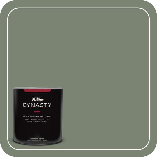 BEHR DYNASTY 1 qt. #ICC-77 Sage Green Matte Interior Stain-Blocking Paint and Primer