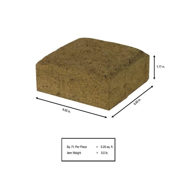 Oldcastle 6-in L x 6-in W x 2-in H Autumn Blend Concrete Paver (624-Piece Pallet)