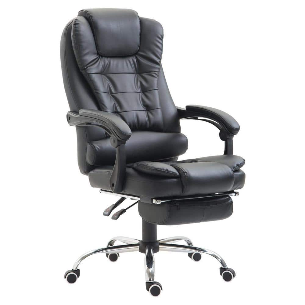 Black PU Leather High Back Ergonomic Executive Swivel Chair