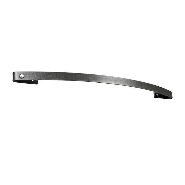 Handcrafted 30 in. Hammered Steel Curved Wall Rack Utensil Bar with 6-Hooks