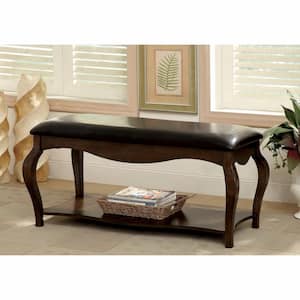 Nabin Brown Bench with Shelf (20.75 in. H x 45 in. W x 19 in. D)