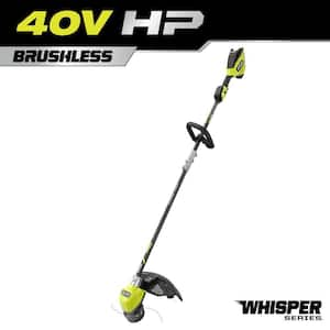 RYOBI 40V HP Brushless Whisper Series 17 in. Cordless Battery Carbon Fiber Shaft String Trimmer Tool Only RY402011BTL The Home Depot