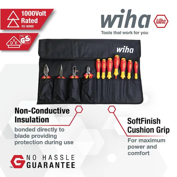 11-Piece Insulated Industrial Pliers and Screwdriver Set