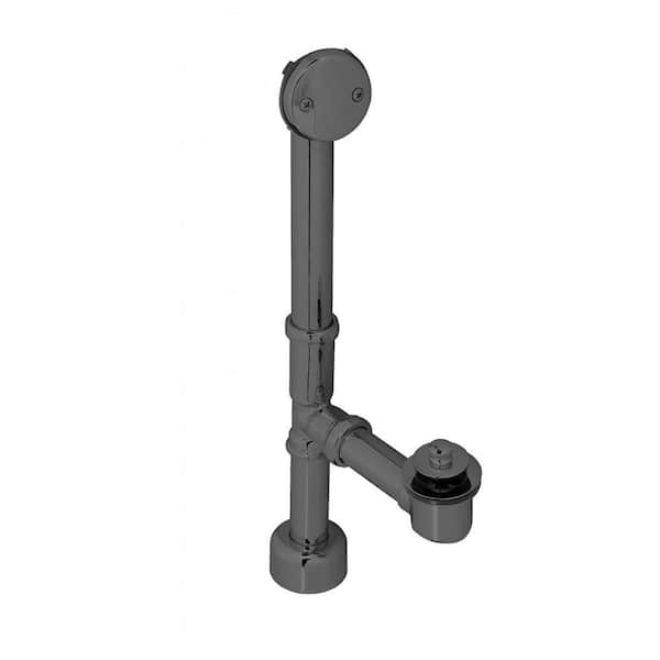 Westbrass All Exposed Pull and Drain Bath Waste - 14 in. Make-Up, 17 Gauge Tubing, Matte Black