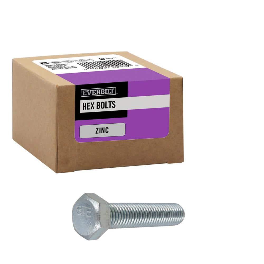 Everbilt 5/8 in.-11 x in. Zinc Plated Hex Bolt 801136 The Home Depot