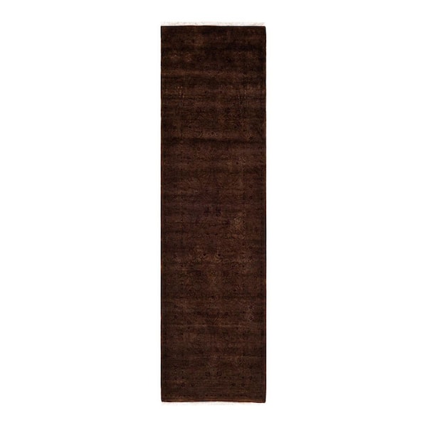 Chloe & Olivia Home Overdyed Brown 2 ft. 7 in. x 9 ft. 2 in. Wool Indoor Area Rug