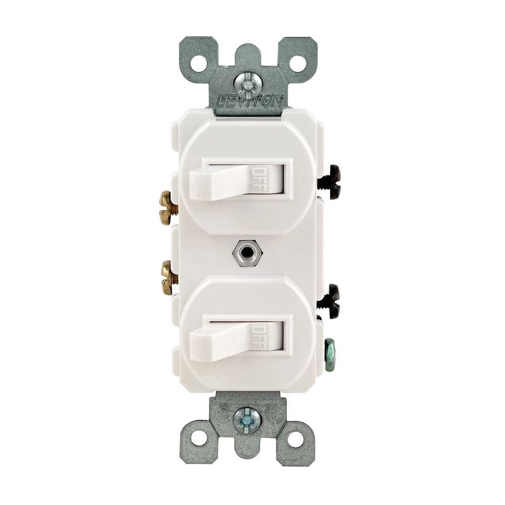 Leviton 15 Amp Combination Double, Wiring Diagram Double Switch Light