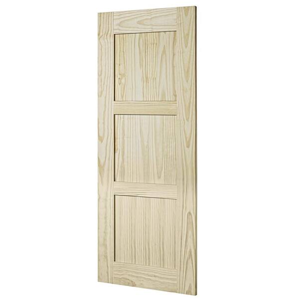 33 in. x 84 in. Unfinished Clear Pine 1-Lite Interior Barn Door Slab 33 in. x 84 in. Unfinished Clear Pine 1-Lite Interior Barn Door Slab
