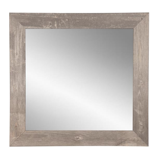 BrandtWorks Medium Square Brown American Colonial Mirror (32 in. H x 32 in. W)