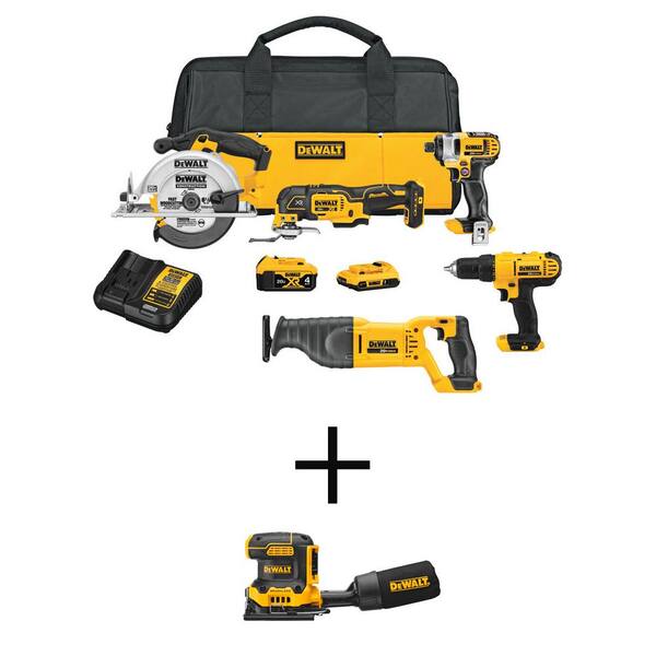 DEWALT 20V MAX Cordless 5 Tool Combo Kit And 20V MAX Cordless Brushless ...