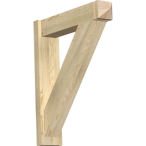 Ekena Millwork 6 in. x 30 in. x 26 in. Douglas Fir Traditional Arts and Crafts Rough Sawn Outlooker