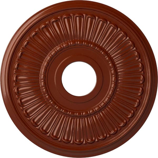 Ekena Millwork 16 in. x 3-5/8 in. ID x 3/4 in. Melonie Urethane Ceiling Medallion (Fits Canopies upto 6-3/8 in.), Firebrick