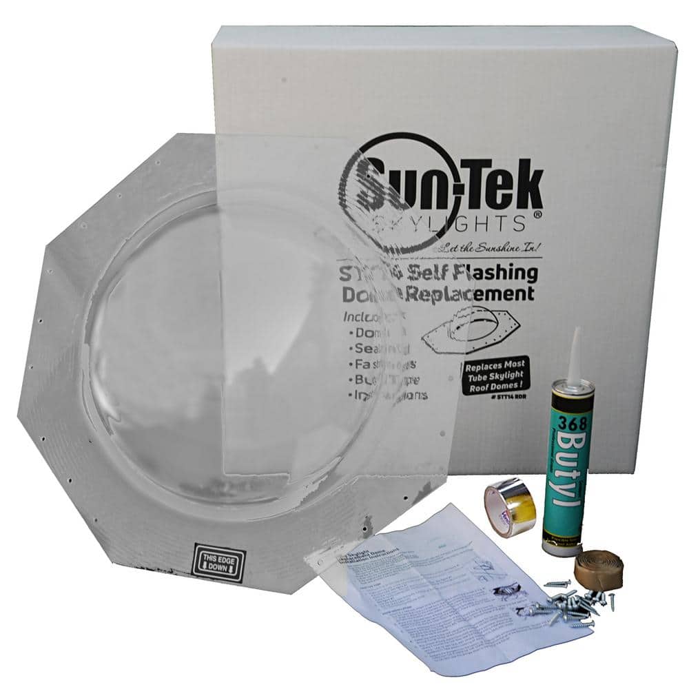 SUN-TEK 14 in. Universal Tube Skylight Replacement Dome Kit