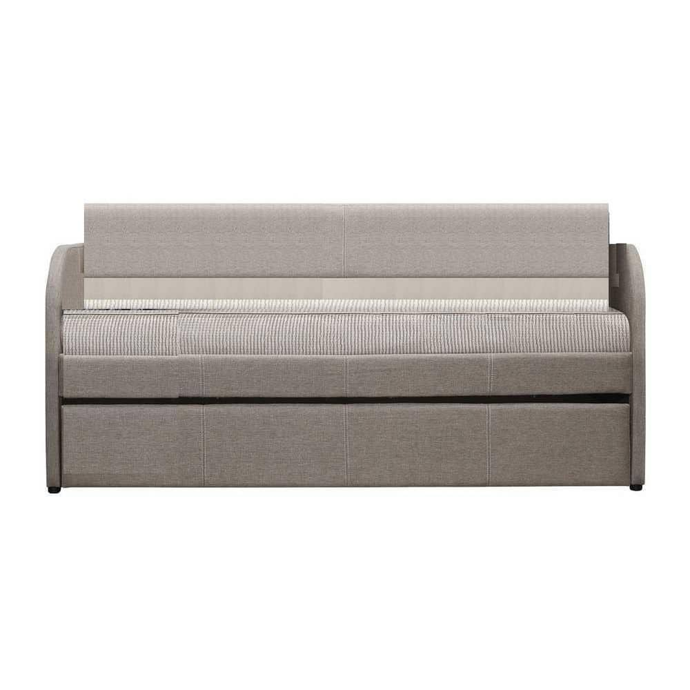 EVERGLADE HOME Luxe Gray Twin Daybed With Trundle LX-4950GY - The Home ...