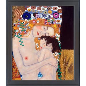 Le tre eta della donna by Gustav Klimt Gallery Black Framed People Oil Painting Art Print 24 in. x 28 in.