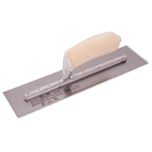 12 in. x 3 in. Curved Wood Handle Finishing Trowel
