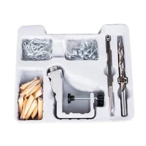 76-Piece Aluminum Pocket Hole Jig Kit with Pocket Screws Dowels and Storage Case