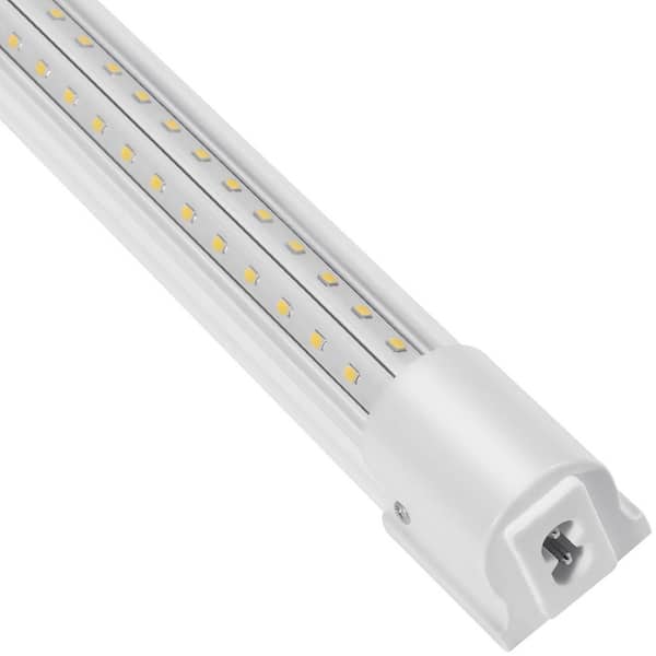 4 ft. 40-Watt LED Shop Light, Linkable Fixture 6500 Lumens Ceiling Lights 59 in. Cords, 48 in. Connector Cables, 10-Pack