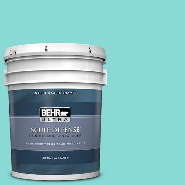 BEHR ULTRA 5 gal. #P450-3 Rainwater Extra Durable Satin Enamel Interior Paint & Primer