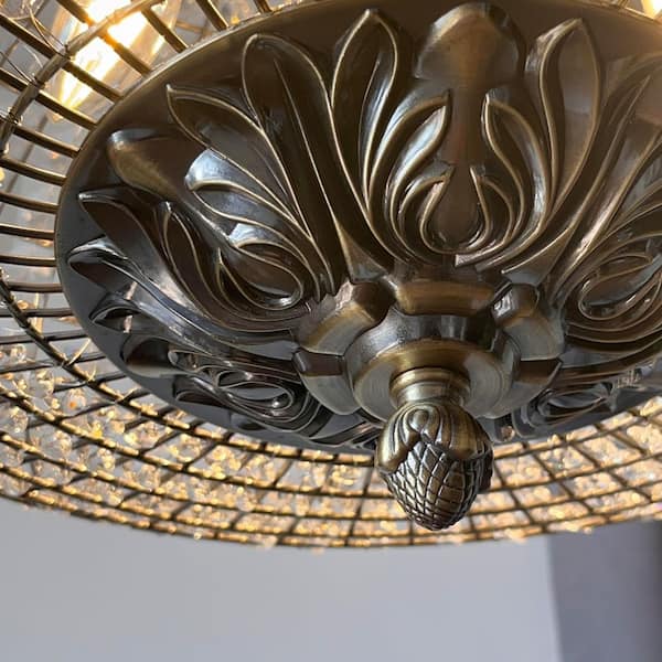 DANCYHOME 25 in. 6-Light Antique Bronze Chandelier with Vintage