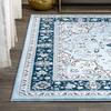 JONATHAN Y Palmette Modern Persian Floral Blue/Navy 3 ft. x 5 ft