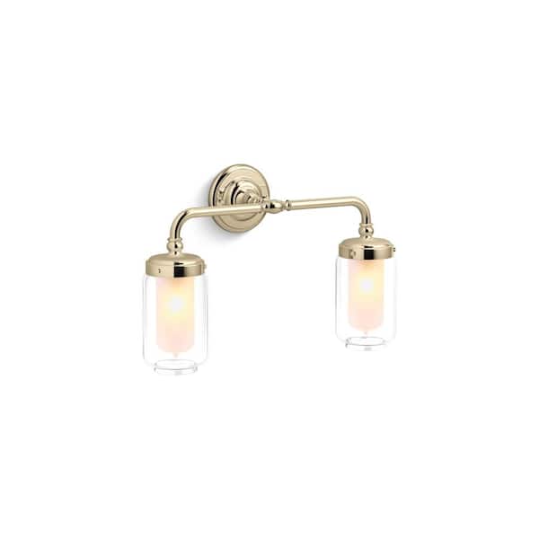 KOHLER Artifacts 2-Light French Gold Wall Sconce