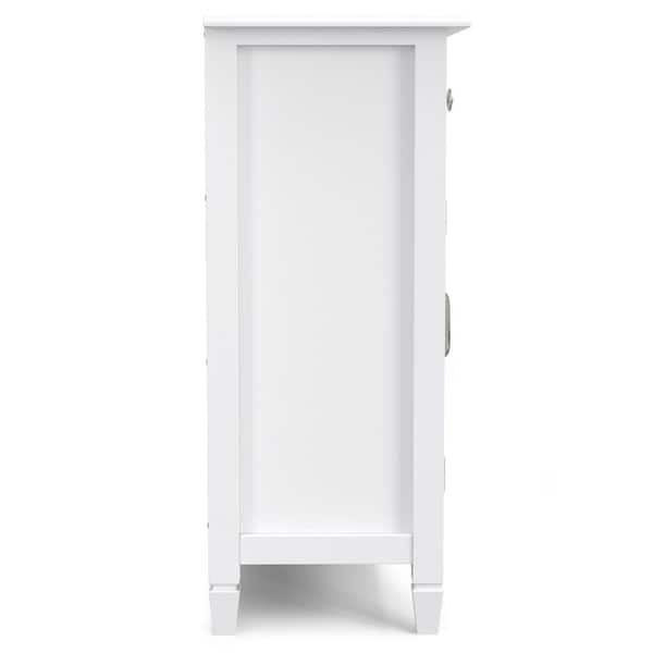 Simpli Home Connaught White 36 in. H Storage Cabinet with 2-Doors