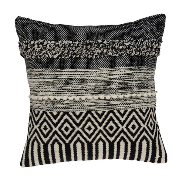 Unbranded Chase Bohemian Black Throw Pillow Cover