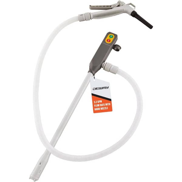 Fuel Transfer Pump W/Trigger Nozzle, 3. 2GPM, Battery Powered, 51 in. Hose, Fits Gas Cans