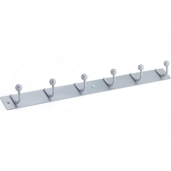 Nystrom 19-5/8 in. (500 mm) Brushed Aluminum Utility Hook Rack