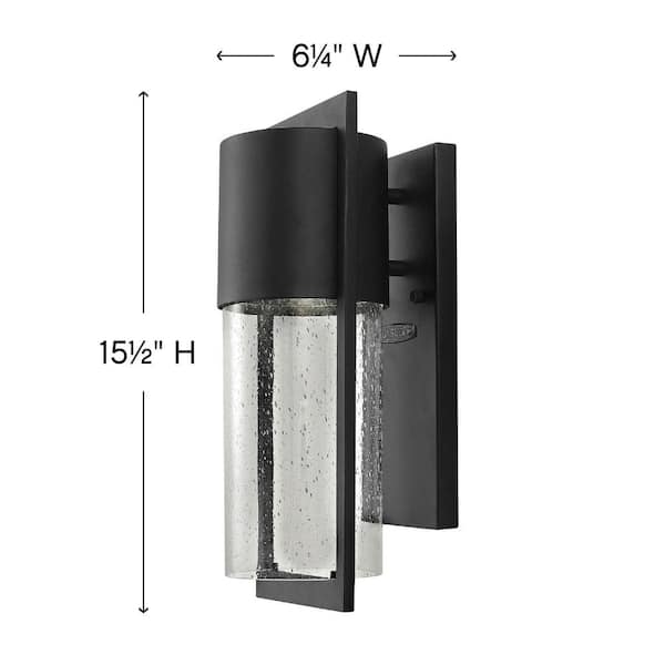 Hinkley Shelter Small Outdoor Wall Mount Lantern, Black
