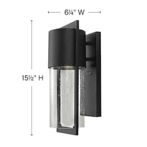 Hinkley Shelter Small Outdoor Wall Mount Lantern, Black