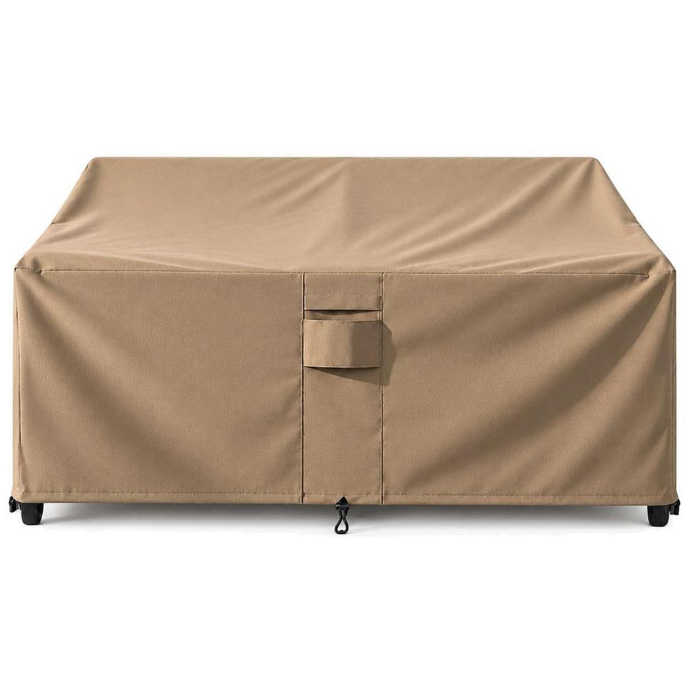 76 in. W x 32.5 in. H x 33 in. D Medium Brown Outdoor Sofa Patio Loveseat Furniture Cover