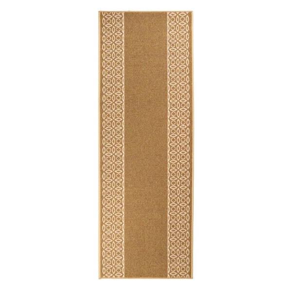 Berber Series Beige 26 in. x 28 ft. Your Choice Length Stair Runner Rug