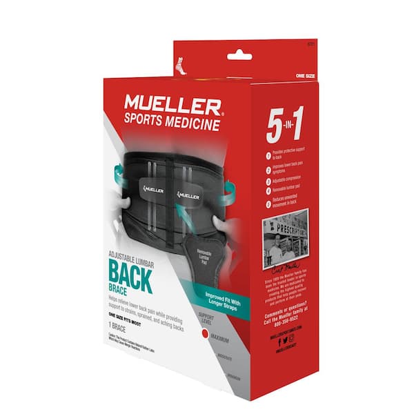 Mueller Lumbar 4-in-1 Back Brace with Hot Cold Pack. One Size Fits Most -  Yahoo Shopping