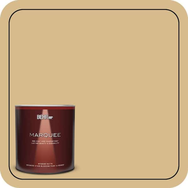 BEHR MARQUEE 1 qt. #350F-5 Camel Matte Interior Paint & Primer