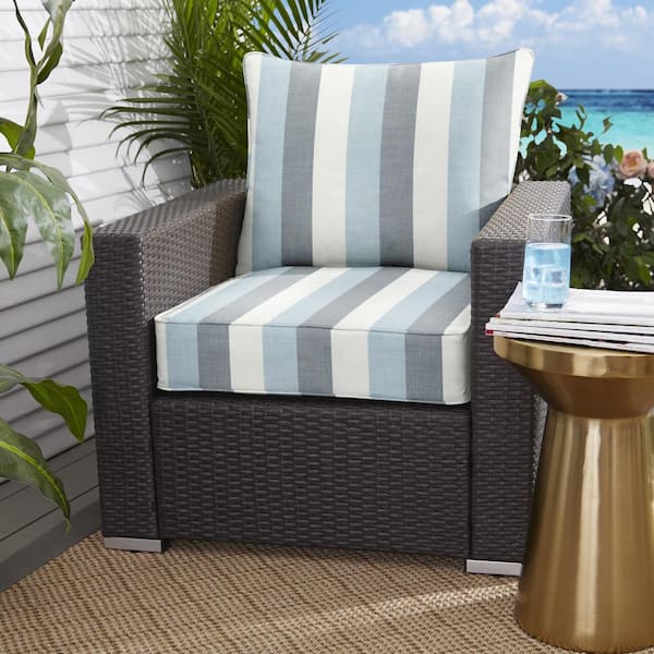 Honeycomb Outdoor Deep Seating Lounge Chair Cushion Sunbrella Dupione Bamboo  22405S-101Z120 - The Home Depot