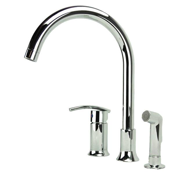 Fontaine Vincennes Single-Handle Standard Kitchen Faucet with Side Sprayer in Chrome