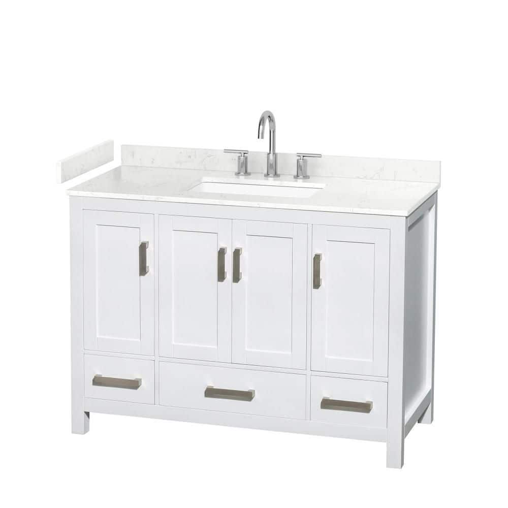 Sheffield 48 in. Single Freestanding White Bath Vanity with Top price history on PriceWatchPro