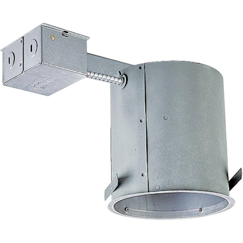 Progress Lighting 6 In Metallic Remodel Recessed Housing Ic And Non Ic P187 Tg The Home Depot