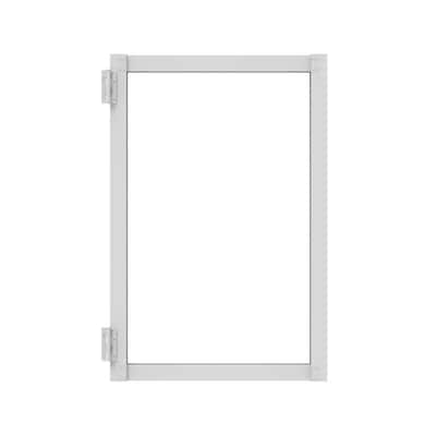 72 in. White Aluminum Privacy Rail Gate Kit