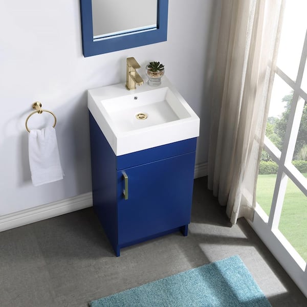 kleankin Modern Farmhouse Bathroom Sink Cabinet, Pedestal Sink