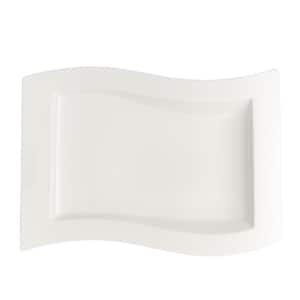 New Wave White Porcelain Gourmet Plate