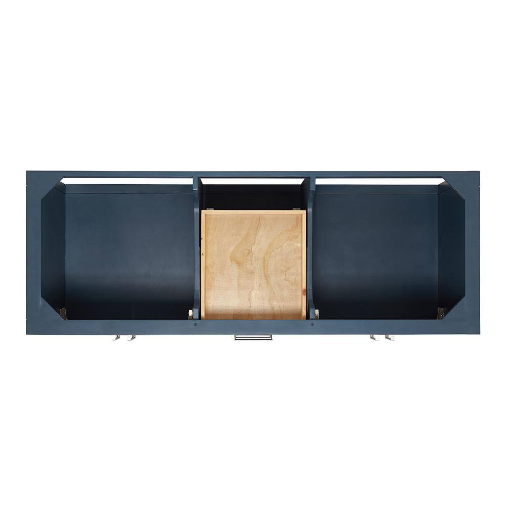 Magnolia Midnight Blue Double Vanity with Carrara Marble Top