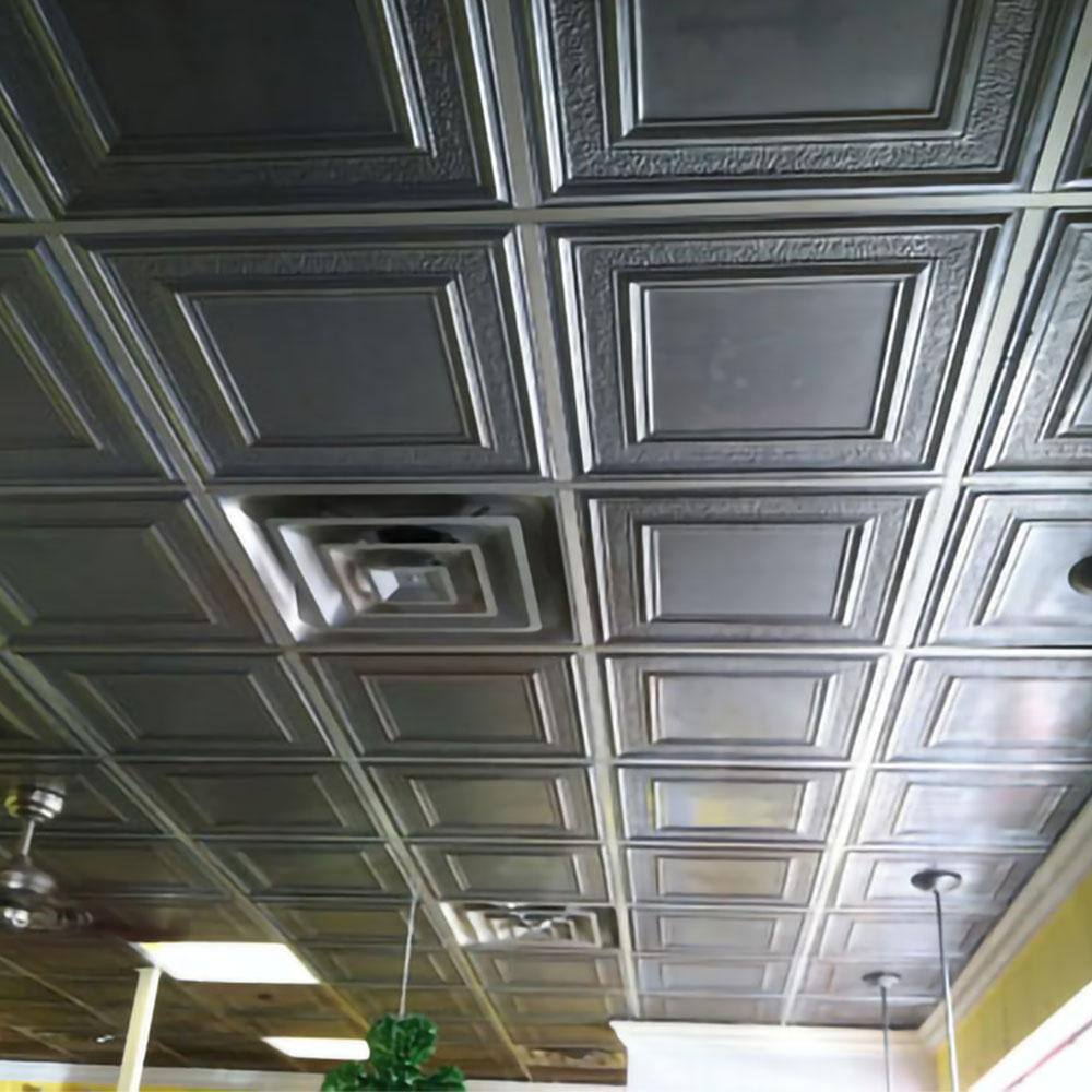Country Cork 24" x 24" Lacquered Steel Drop Ceiling Tile