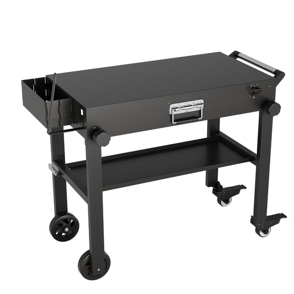 38.4 in. L x 19.2 in. W x 28 in. H Metal Stainless Steel Collapsible Rolling Outdoor Grill Cart 1-Pack price history on PriceWatchPro
