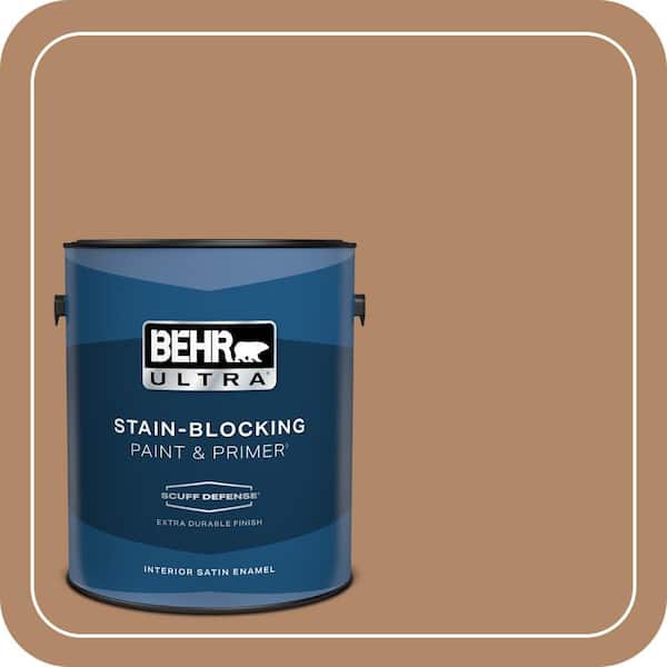 BEHR ULTRA 1 gal. #MQ2-02 Syrup Extra Durable Satin Enamel Interior Paint & Primer